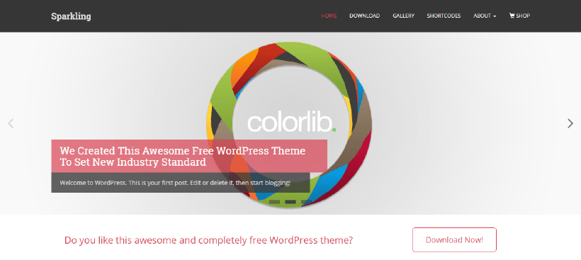 free sparkling wordpress theme