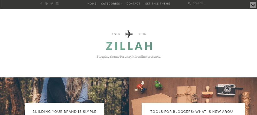 zillah free blogger wordpress theme