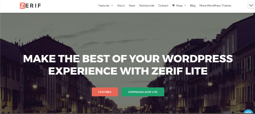 zerif free blogger wordpress theme