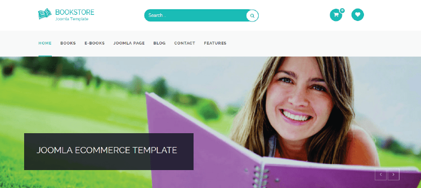 bookstore joomla template page