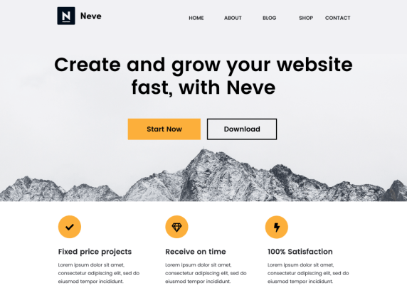 neve wordpress theme