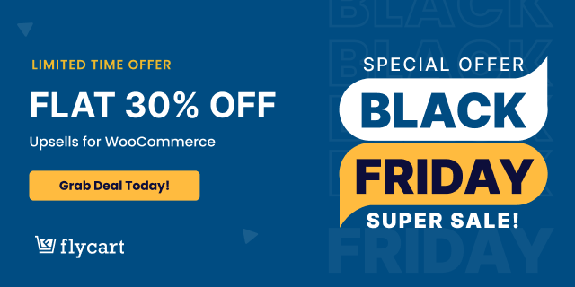 banner image of black friday deals checkout upsell woocommerce