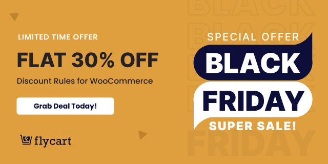 banner image of black friday deals discount rules woocommerce