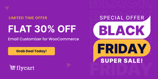 banner image of black friday deals email customizer plus woocommerce