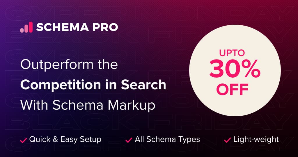 banner image of schema pro bfcm