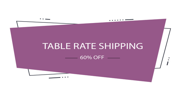 banner image of black friday deals table rate shipping