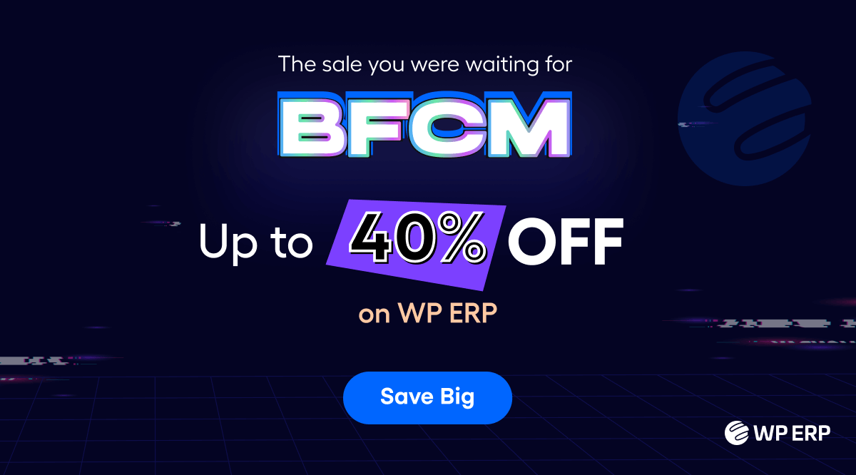 banner image of wp erp woocommerce plugin bfcm