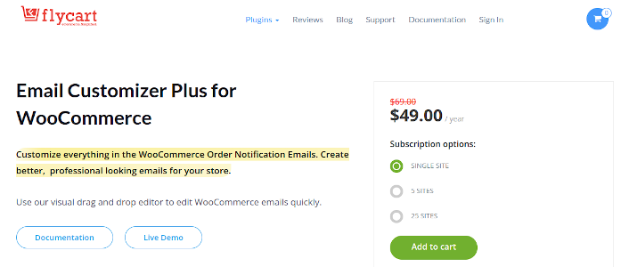 Banner image of email customizer plus for WooCommerce plugin