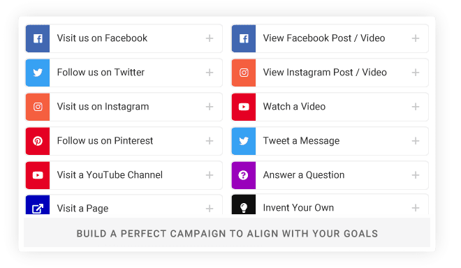 different social media engagements