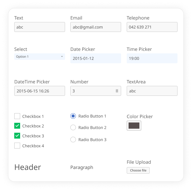 custom product fields of extra product options plugin