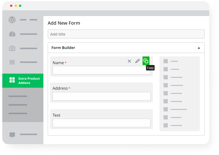 duplicating the product fields on woocommerce