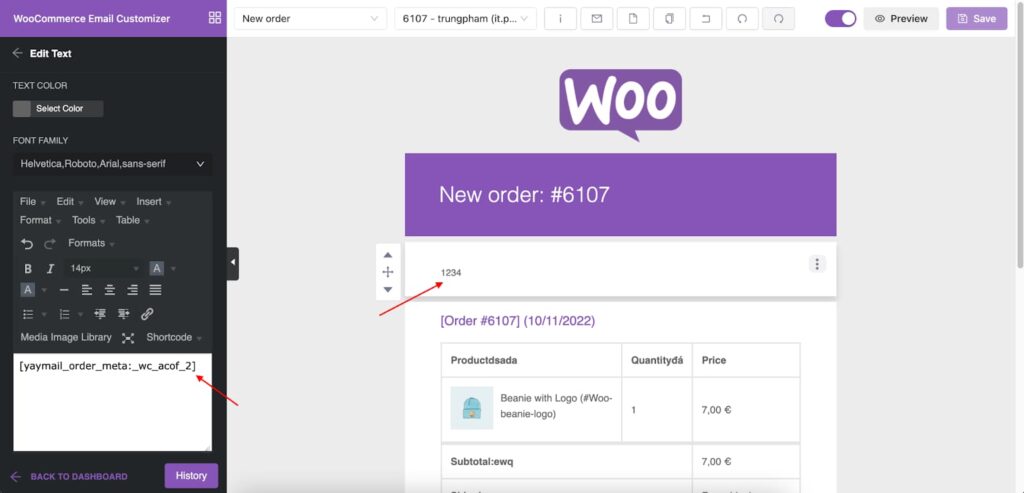 banner image of woocommerce email customizer page