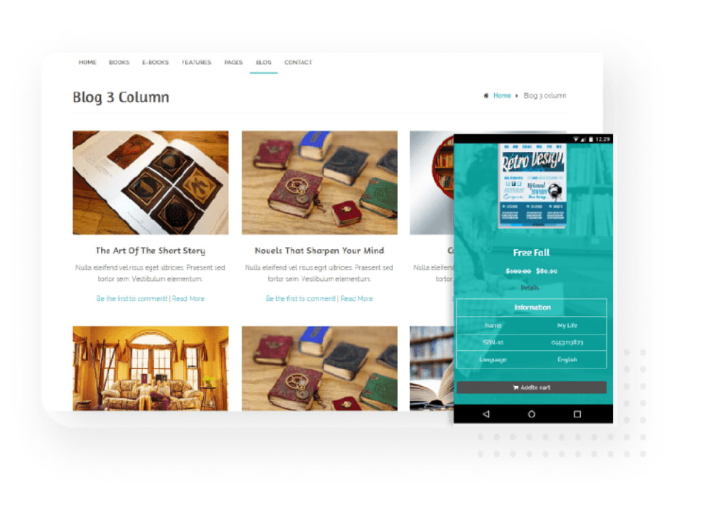responsive and mobile friendliness of bookstore theme