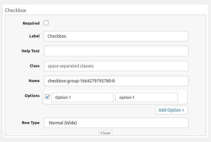 backend of extra product options plugin displaying checkbox field