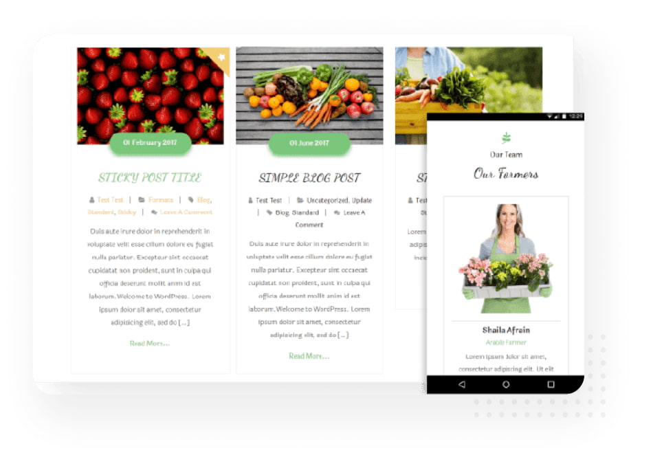 responsive and mobile friendliness of tillage theme