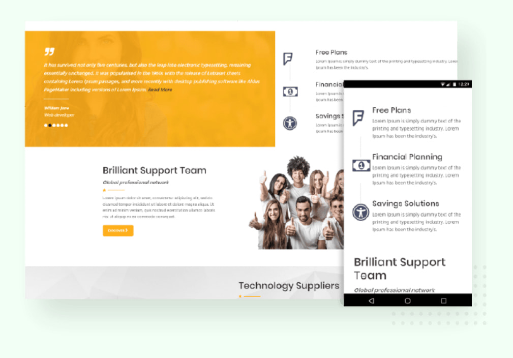 responsive and mobile friendliness of score theme