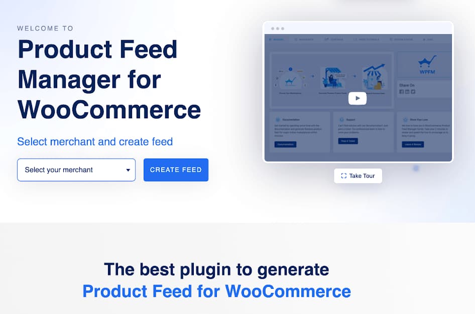 banner image of rextheme product feed manager for woocommerce plugin