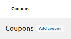 adding new coupons button
