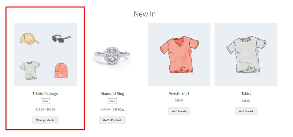 bundled products in woocommerce store