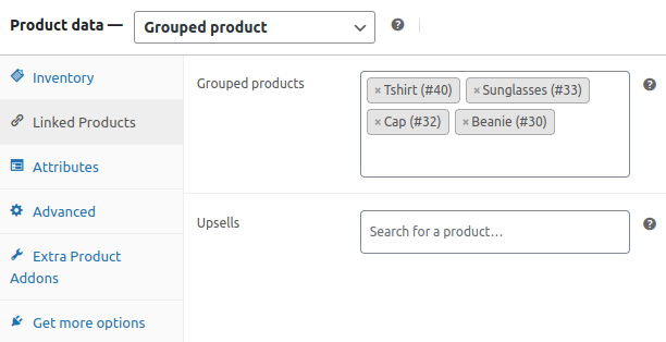 linking products in woocommerce