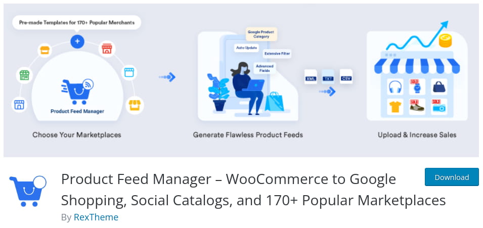 banner image of product feed manager woocommerce plugin