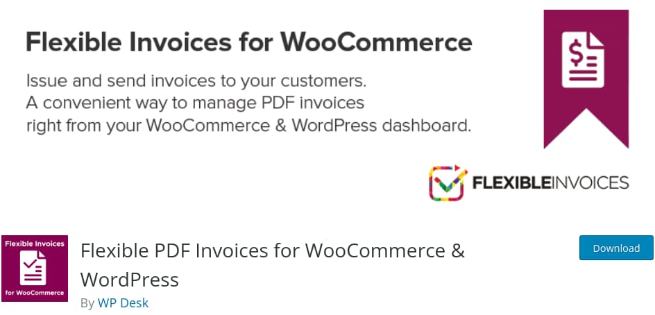 banner image of flexible pdf invoices woocommerce plugin