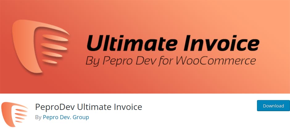 banner image of peprodev ultimate invoice woocommerce plugin