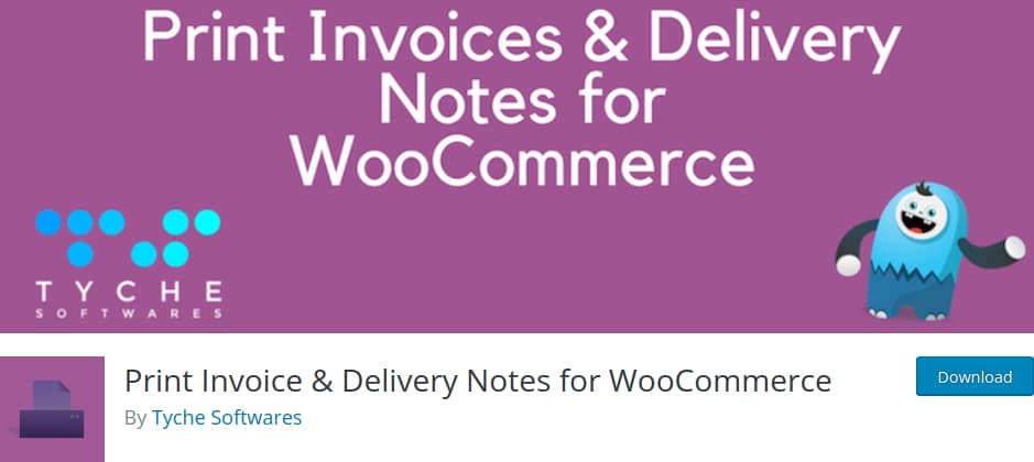 banner image of print invoices delivery notes woocommerce plugin