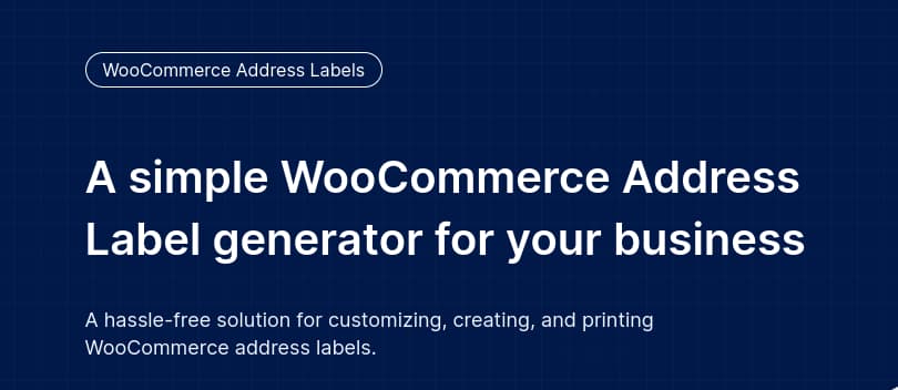 banner image of woocommerce address labels plugin
